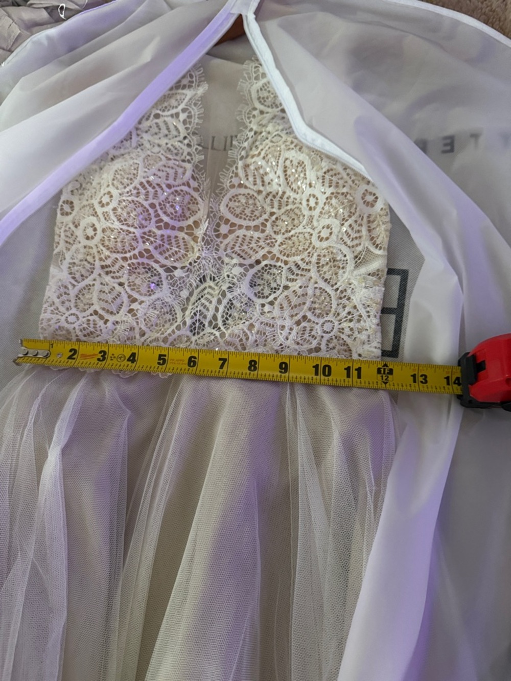 Floral Lace  Halter Wedding  Dress - Picture 8 of 15